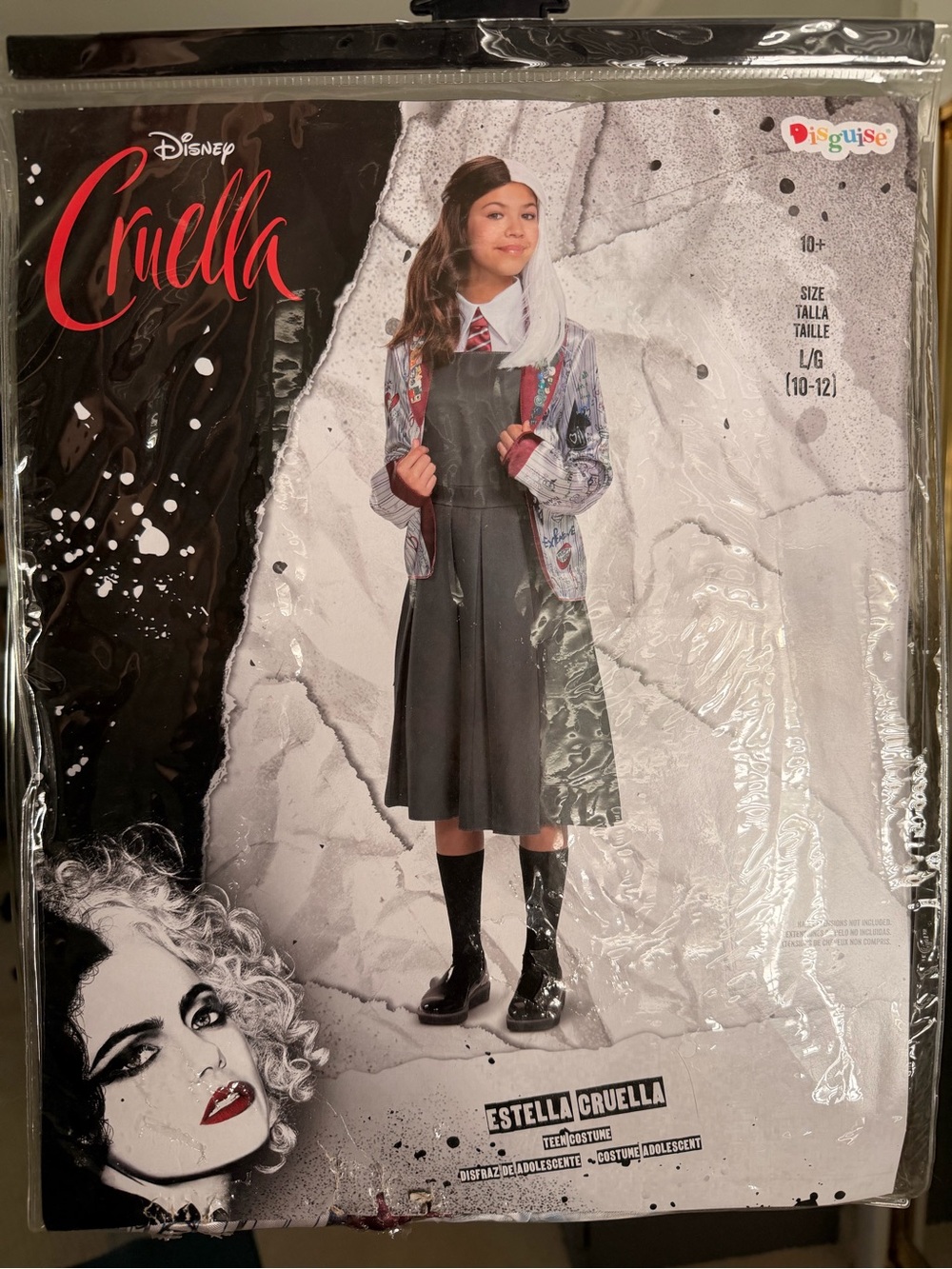 Disney Cruella Estelle Tween / Teenager School Uniform Costume Kid size 10-12
